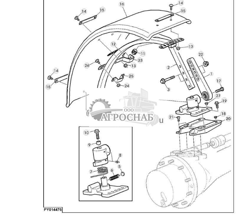 ПОВОРОТНЫЕ ПЕРЕДНИЕ КРЫЛЬЯ (МОСТ MFWD ШИРИНОЙ 410, 470, 520, 600 MM) 